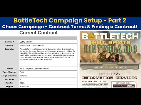 How to Get Your First Mercenary Contract! | BattleTech Chaos Campaign/Hinterlands Tutorial Part 2