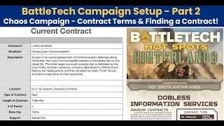 How to Get Your First Mercenary Contract! | BattleTech Chaos Campaign/Hinterlands Tutorial Part 2