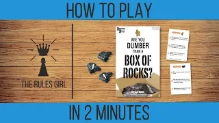 How to Play Are You Dumber Than a Box of Rocks in 2 Minutes - The Rules Girl