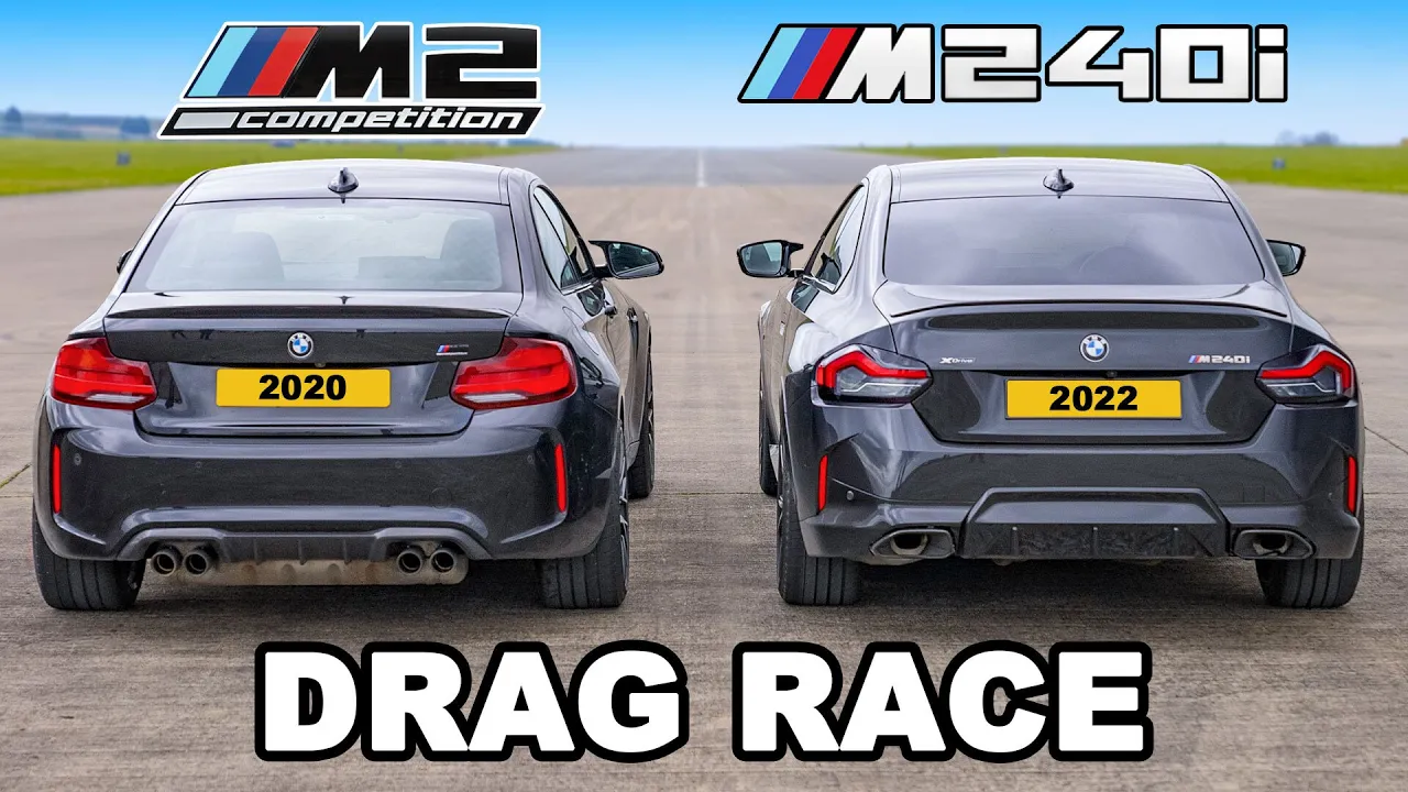 BMW M240i v BMW M2: DRAG RACE