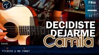 Cómo tocar &quot;Decidiste Dejarme&quot; de Camila en Guitarra Completo (HD) Tutorial - Christianvib