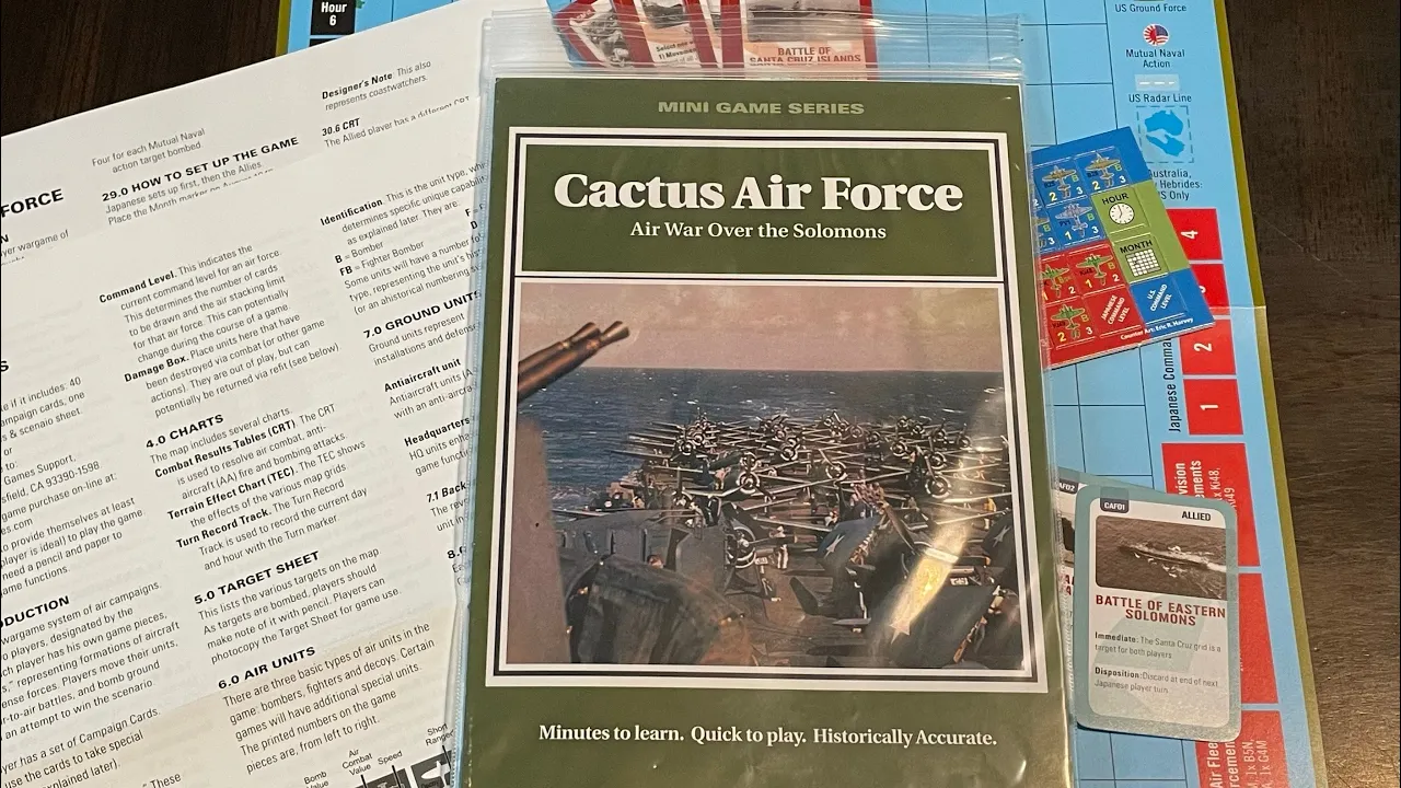 Cactus Air Force: Air War Over the Solomons (Decision Games) - Unbagging