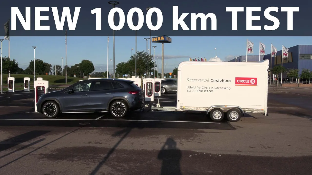 Mercedes EQE SUV 350 4Matic 1000 km trailer challenge part 1