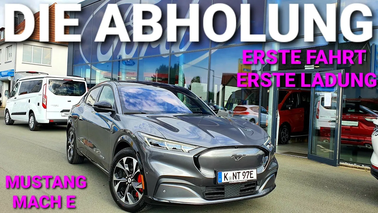 Die Abholung! Unser Ford Mustang Mach E ist endlich da. Erste Fahrt.