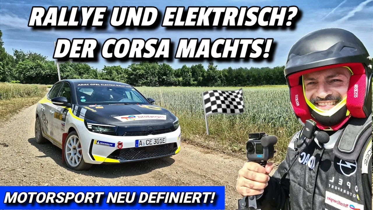 Ein e Corsa als Rally Auto und ich am Steuer 😅 🏁 #elektroauto #opel #rally
