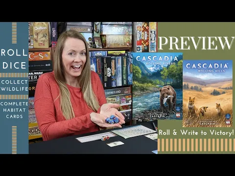 CASCADIA: ROLLING RIVERS & HILLS | Two New Roll & Writes from Flat Out Games (A Preview)