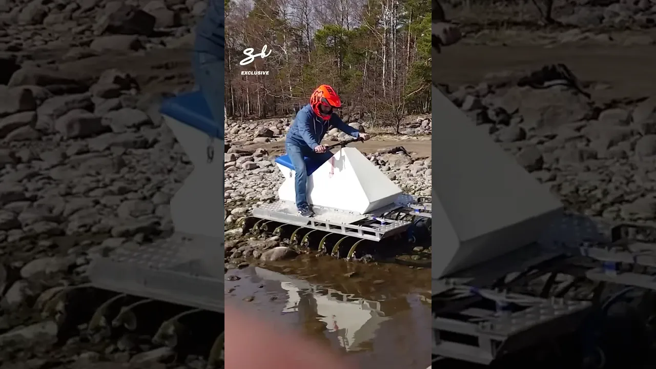 This 18-wheel ATV adapts so well on different surfaces 🤯😱 🎥 @18wheels_atv #ATV #carmods #innovation