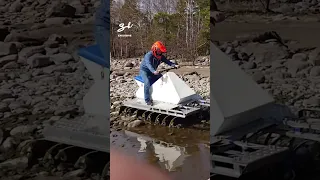 This 18-wheel ATV adapts so well on different surfaces 🤯😱 🎥 @18wheels_atv #ATV #carmods #innovation