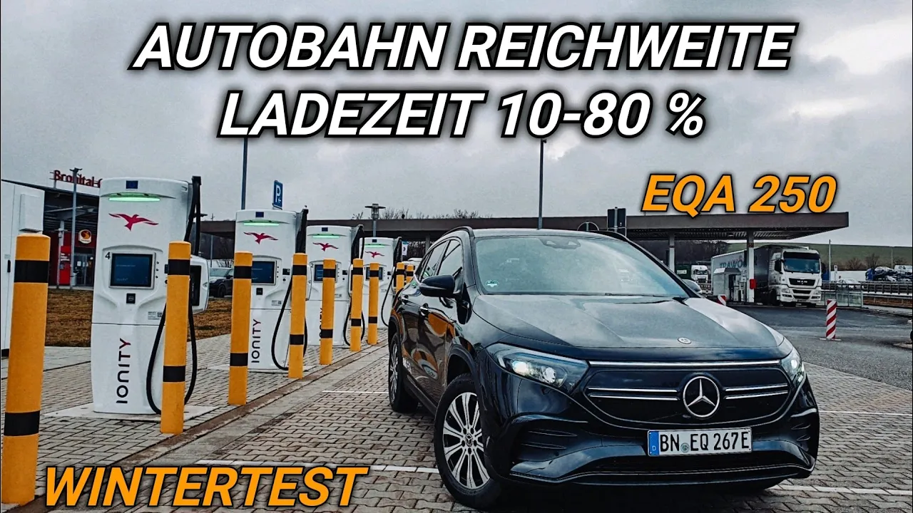 Mercedes EQA 250 Elektroauto Winterreichweite & Ladezeit 10-80 %  Verbrauch #elektroauto #mercedes