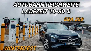 Mercedes EQA 250 Elektroauto Winterreichweite & Ladezeit 10-80 %  Verbrauch #elektroauto #mercedes