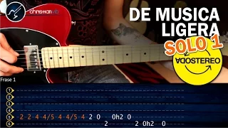 Como tocar De Música Ligera SOLO 1 | Tutorial Guitarra Electrica