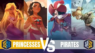 Princesses (Amber/Sapphire) VS Pirates ️ (Steel/Amber) - Disney Lorcana TCG IRL Gameplay