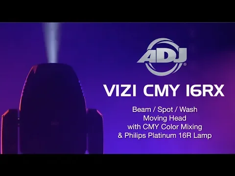 Product video thumbnail for ADJ American DJ Vizi CMY 16RX Hybrid Spot Beam Wash Moving Head