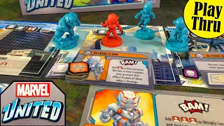 MARVEL UNITED Solo Play with Captain Marvel, Hulk & Iron Man vs Ultron