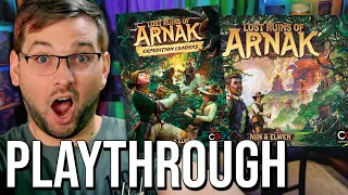 Lost Ruins of Arnak + Expedition Leaders Board Game Playthrough!