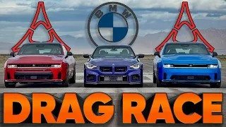New Dodge Muscle: Charger SixPack & Daytona EV vs 2026 BMW M2 CS — Cammisa Ultimate Drag Race Replay
