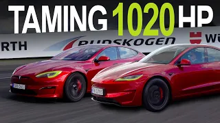 I tried to tame a 1020HP TESLA on the track! | Tesla Track day