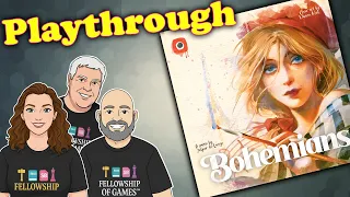 Play through of Bohemians Boardgame