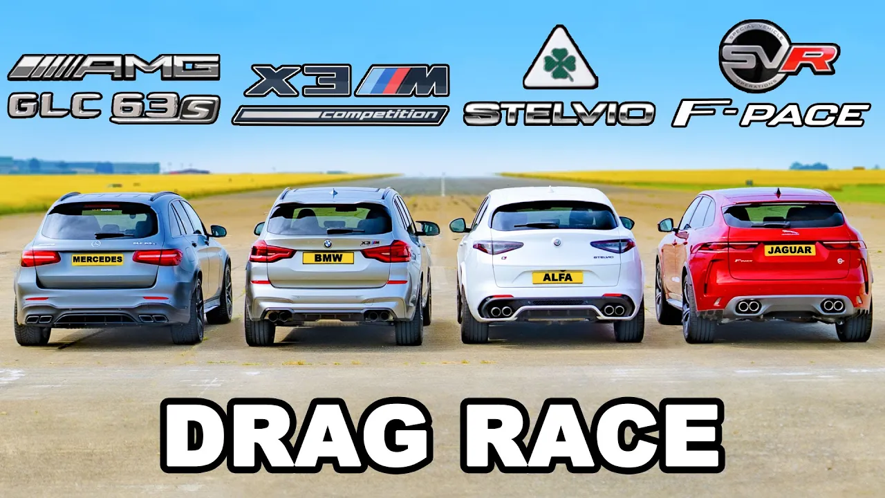 BMW v AMG v Alfa v Jaguar: SUV DRAG RACE