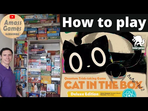 How to play Cat in the Box deluxe edition review AmassGames trick taking board game  #cute #cardgame