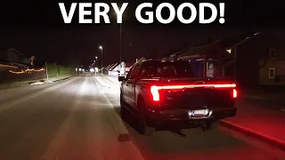 Ford F-150 Lightning headlights test