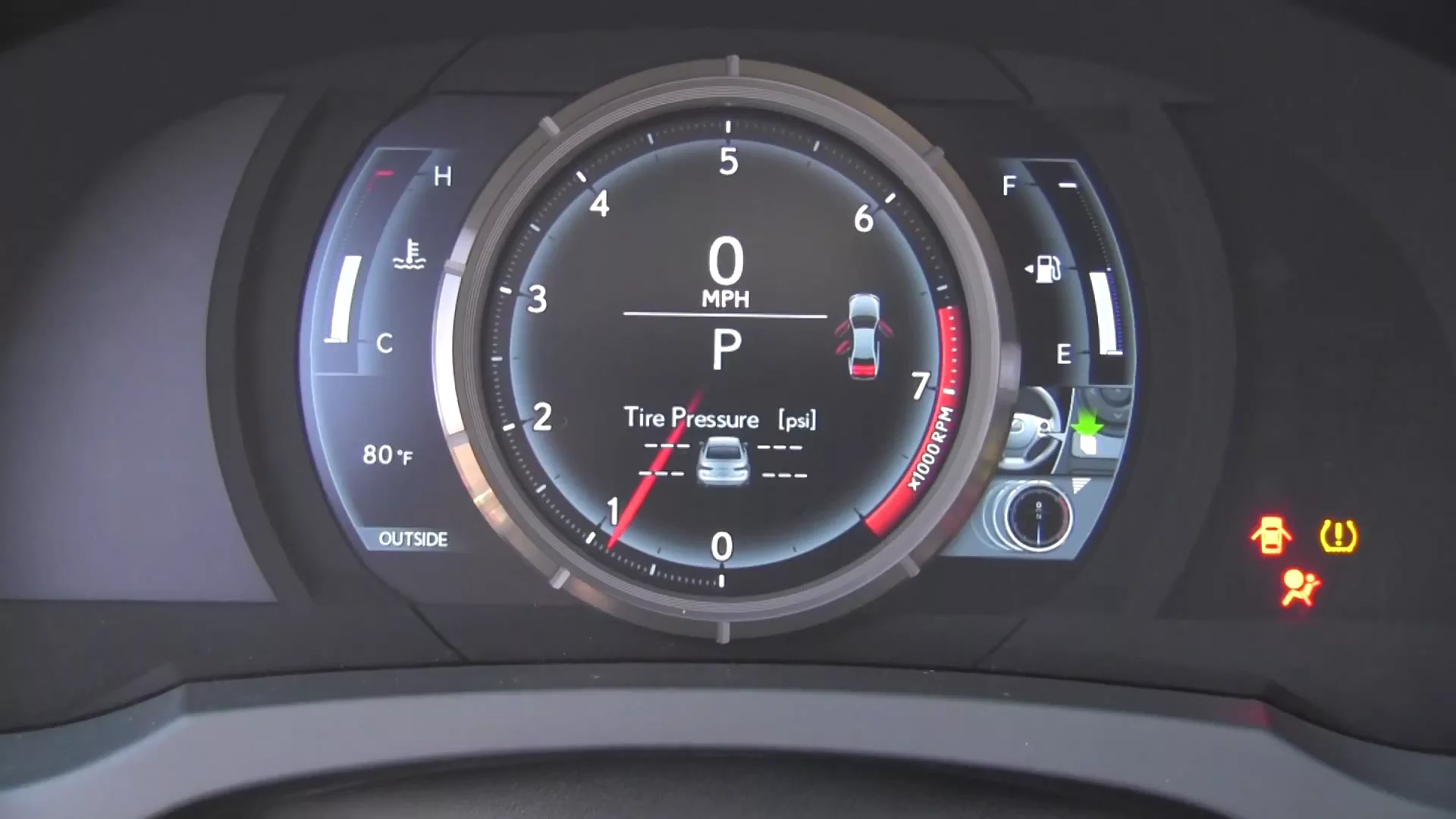 2014 Lexus IS F-Sport LCD Gauges