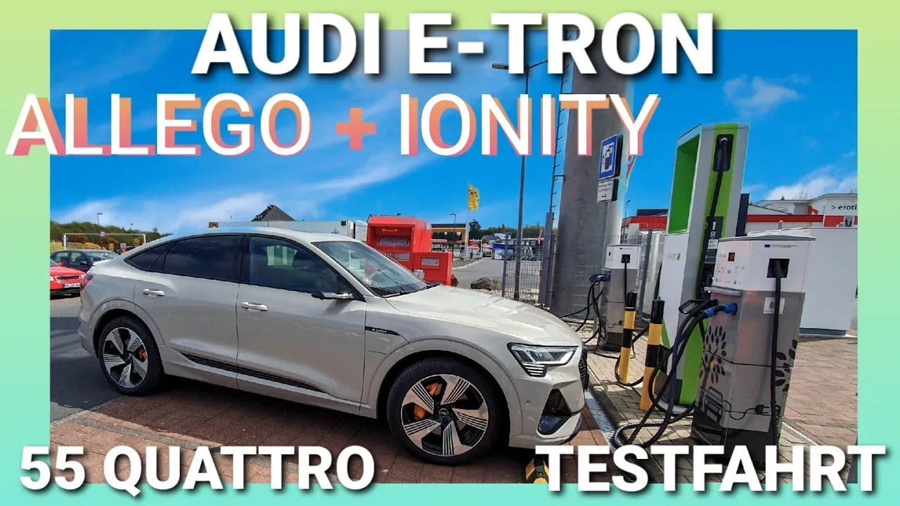 Audi e Tron 55 quattro bei Allego und Ionity geladen. Check&Drive