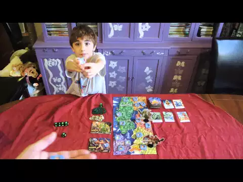 KING OF NEW YORK Board Game Quick Walkthrough w/ Doron and 7 year old Itamar