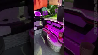 A limo so BIG it has a VIP lounge😍