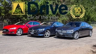 Tesla Model S P85D v BMW 740i v Mercedes S500 Coupe | 2015 Drive Car of the Year