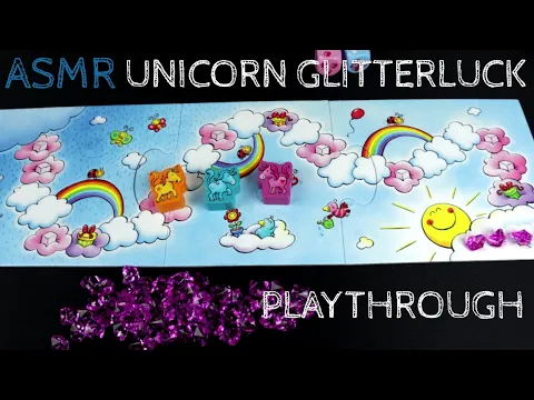 ASMR Solo Board Game Playthrough - Unicorn Glitterluck: Cloud Crystals