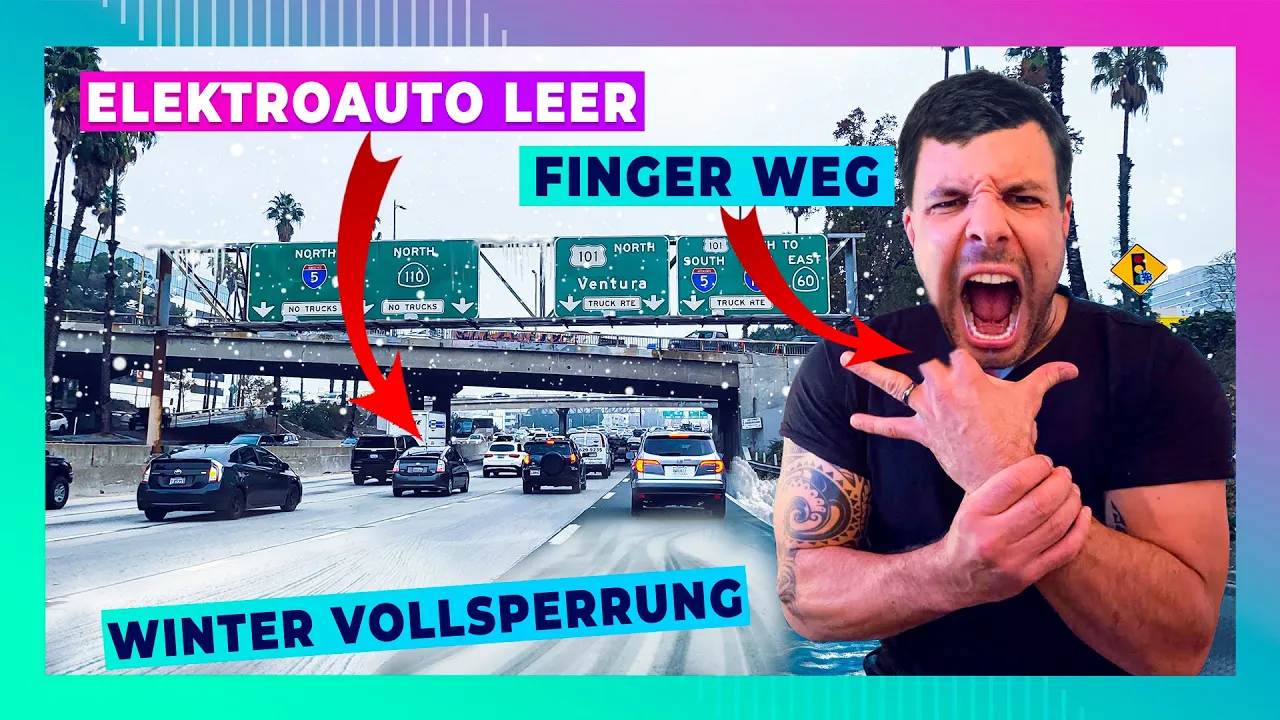 Elektroauto Akku ging im Stau LEER - Fahrer verliert 2 Finger!