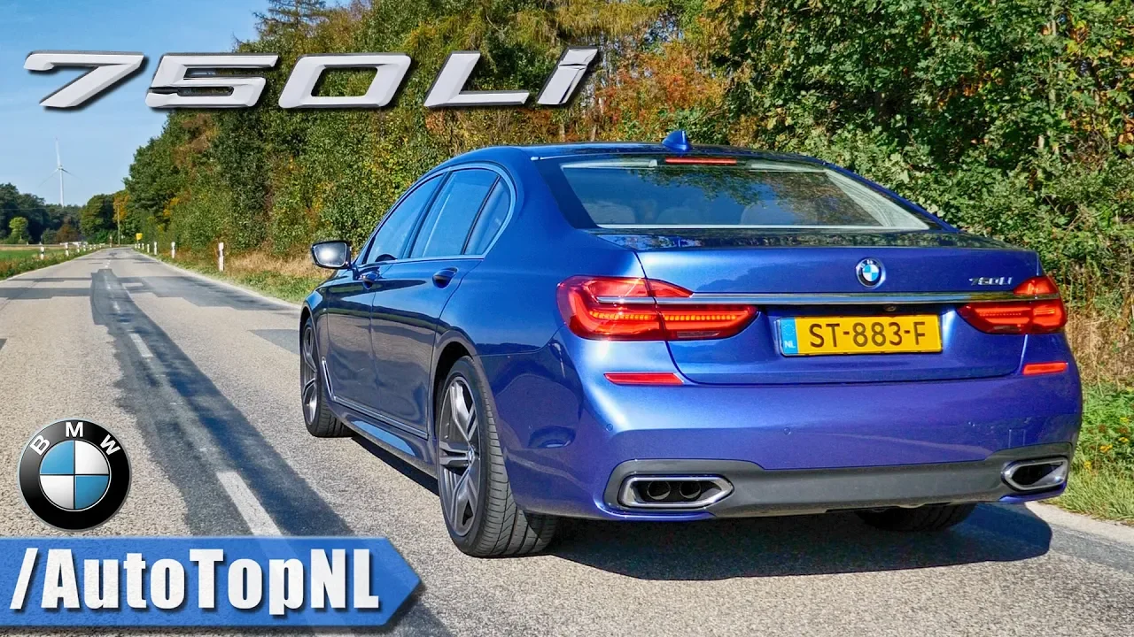 BMW 750Li 4.4 V8 BiTurbo M SPORT EXHAUST Sound Revs & TOP SPEED Onboard by AutoTopNL