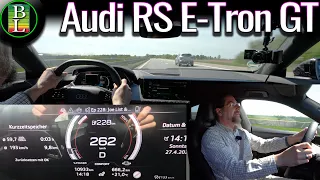 Audi RS E-Tron GT performance - Driving the topspeed 250 km/h without stress