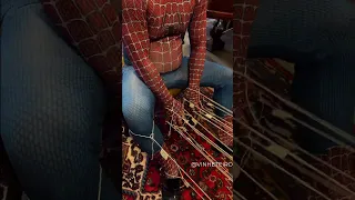 Spiderman Plays the Piano With his Webs