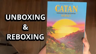 Catan: Hawaii Scenario - Quick Look Unboxing and Reboxing - What's in the Box?