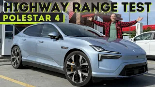 Polestar 4 Dual Motor Performance 70-MPH Highway Range Test – Driven To 0%!