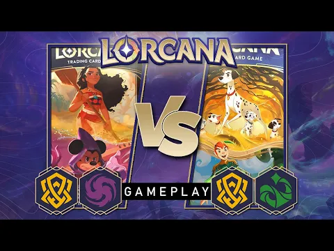 Disney Lorcana Trading Card Game Gameplay - Starter Deck Duel