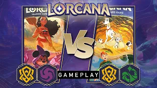 Disney Lorcana Trading Card Game Gameplay - Starter Deck Duel
