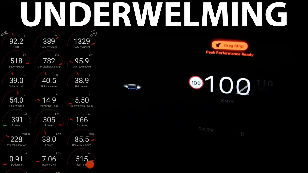 Tesla Model X Long Range Palladium acceleration and noise test