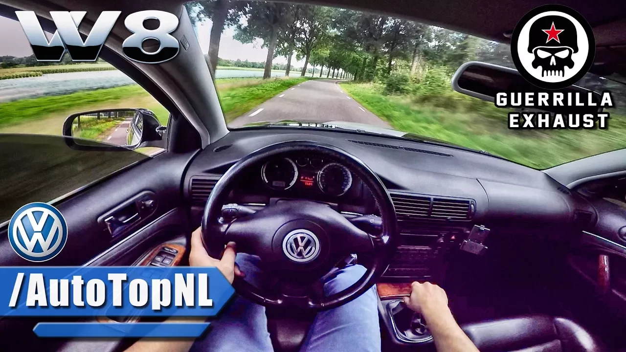 VW Passat W8 SUPER LOUD! Guerilla Exhaust POV Test Drive by AutoTopNL