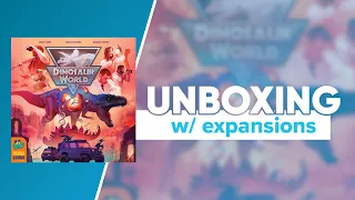 Dinosaur World Kickstarter All-In Unboxing & Reboxing | @Pandasaurusgames