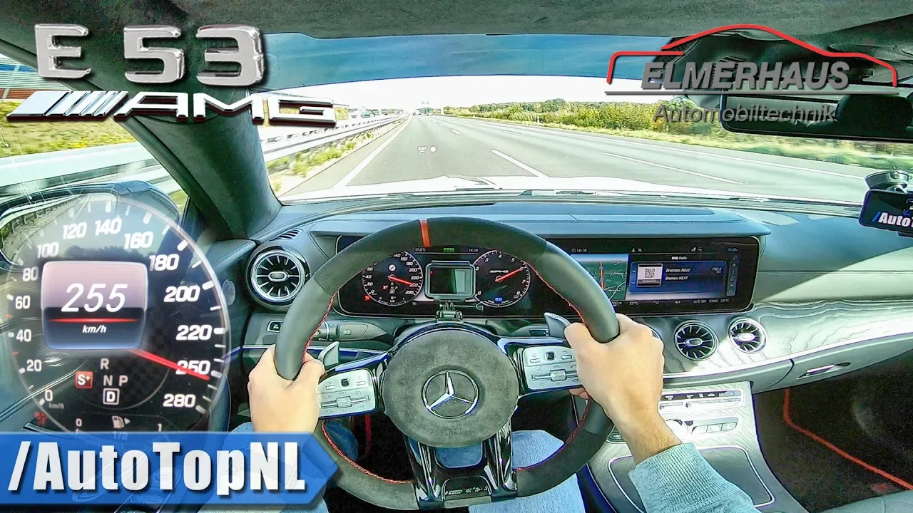 465HP MERCEDES E53 AMG Coupe Elmerhaus AUTOBAHN POV TOP SPEED by AutoTopNL