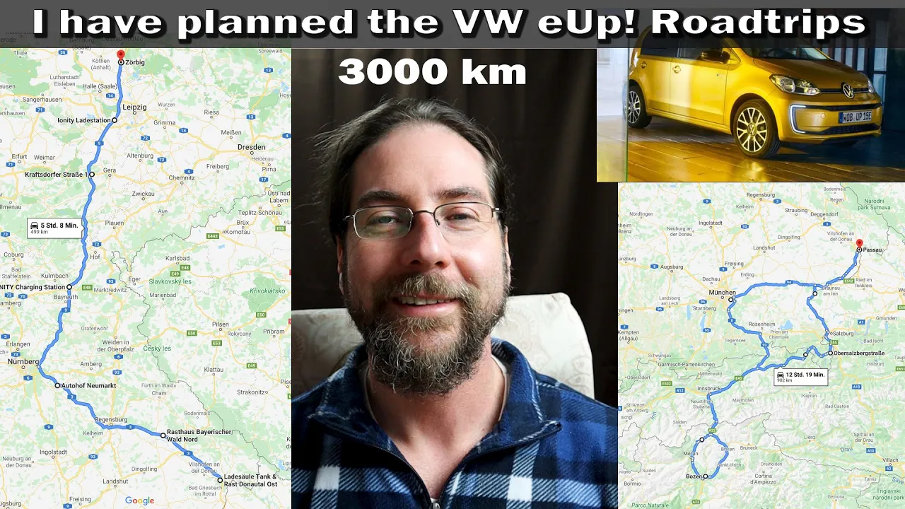 I have planned the VW eUp! Roadtrips - 3000km!!!