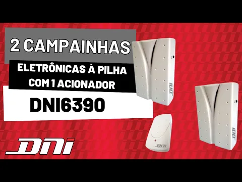 Campainha Dupla sem Fio com 2 Sons (Ding Dong e Musical) a Pilha 6390 DNI