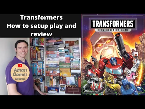 Transformers: the deck building game - how to setup play and review by * AmassGames * Hasbro Robots