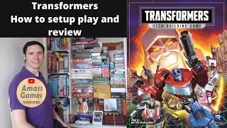 Transformers: the deck building game - how to setup play and review by * AmassGames * Hasbro Robots