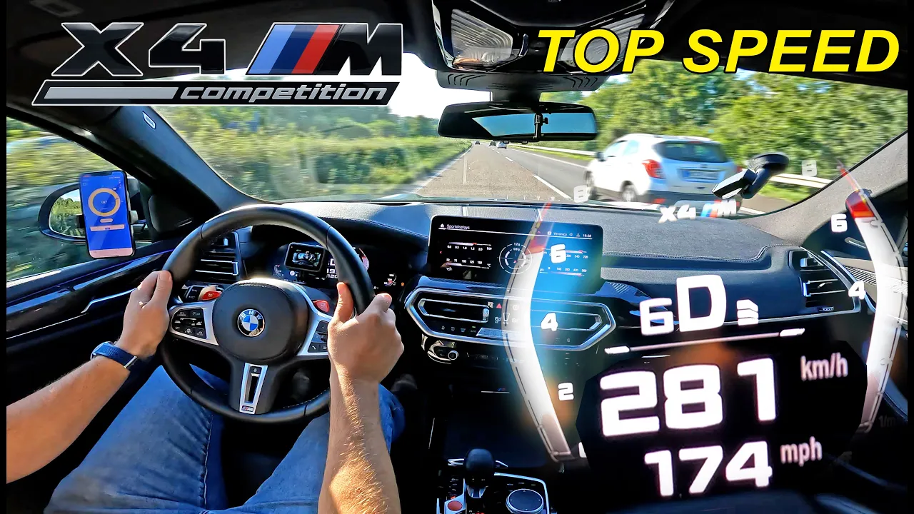 BMW X4M Competition LCI // TOP SPEED on UNLIMITED AUTOBAHN in GERMANY