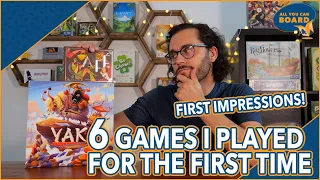 6 Games I Played for the 1st Time | First Impressions! | Yak, Cafe, Sheepy Time & More!