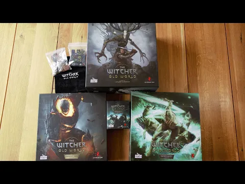 Witcher Old World - speed unboxing (with mini showcase, Kickstarter expansion, Legendary Hunt)